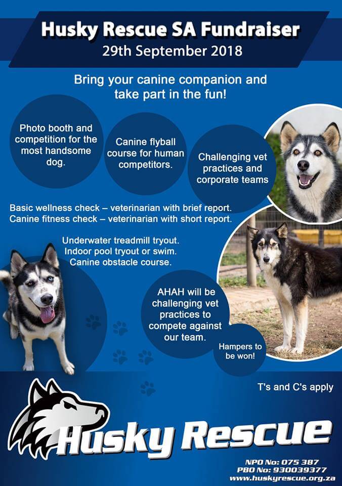 Animal Health and Hydro (AHAH)‎ 2018 Fundraiser for Husky Rescue